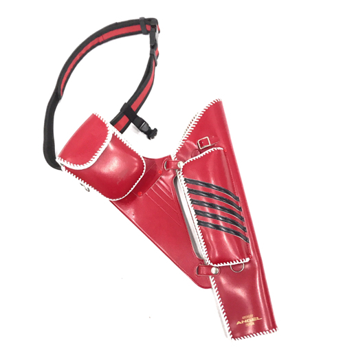 エンゼル クイーバー 矢筒 3本筒 レッド系 AVALON T字型ゲージ付き アーチェリーバッグ アーチェリー用品